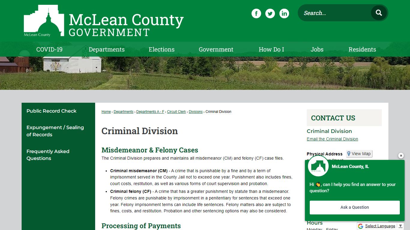 Criminal Division | McLean County, IL - Official Website